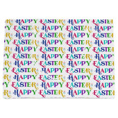 Happy Easter Kleurrijke grillige Retro Typografie  Groot Cadeauzakje (Voorkant)