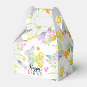 Happy Easter Kleurrijke Schattigee Bunny & Chick Bedankdoosjes (Achterkant)