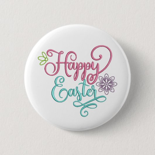 Happy Easter-knop Ronde Button 5,7 Cm (Voorkant)