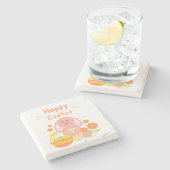 Happy Easter konbit Stenen Onderzetter (Zijkant)