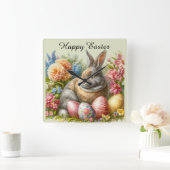 Happy Easter  Konijn Decoratieve Wandklok (Huis)