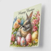 Happy Easter  Konijn Decoratieve Wandklok (Hoek)