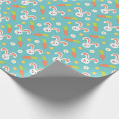 Happy Easter Konijn en Wortelen Cadeaupapier (Hoek)