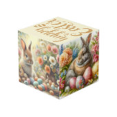 Happy Easter / konijn Kubus (Achter hoekig)