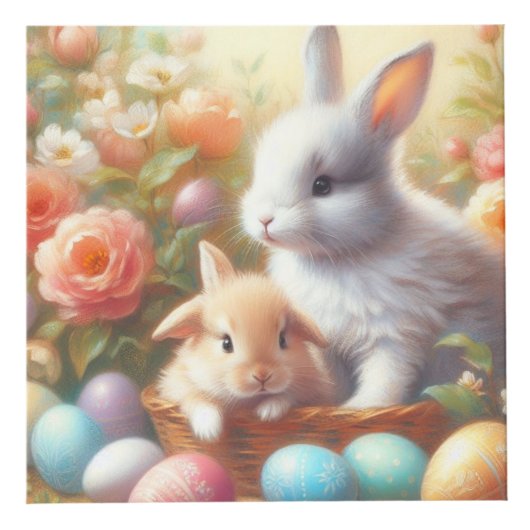 Happy Easter / konijn Kubus (Voorkant)