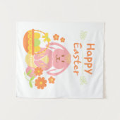 Happy Easter konijn Tapestry Wandkleed (Voorkant (horizontaal))
