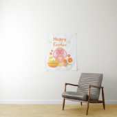 Happy Easter konijn Tapestry Wandkleed (In situ)