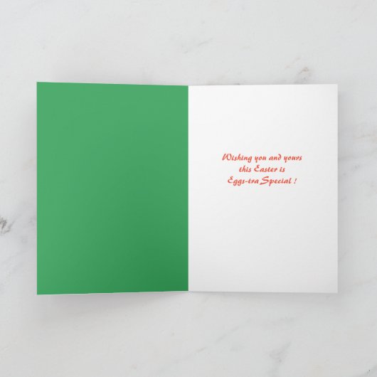 Happy Easter | Kute Little Easter Bunny Greening Feestdagen Kaart (Binnen)