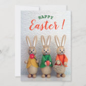 Happy Easter | Kute Little Easter Bunny Greening Feestdagenkaart (Voorkant)