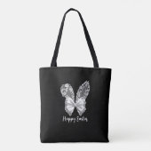 Happy Easter Lace Bunny Lace Ears Lace Bow Tote Bag (Achterkant)