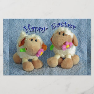 Happy Easter Lambs Briefpapier