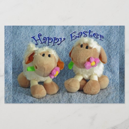 Happy Easter Lambs Briefpapier (Voorkant)