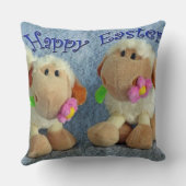 Happy Easter Lambs Kussen (Achterkant)
