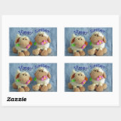 Happy Easter Lambs Rechthoekige Sticker (Vel)