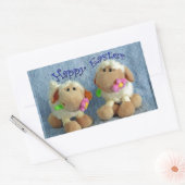 Happy Easter Lambs Rechthoekige Sticker (Envelop)