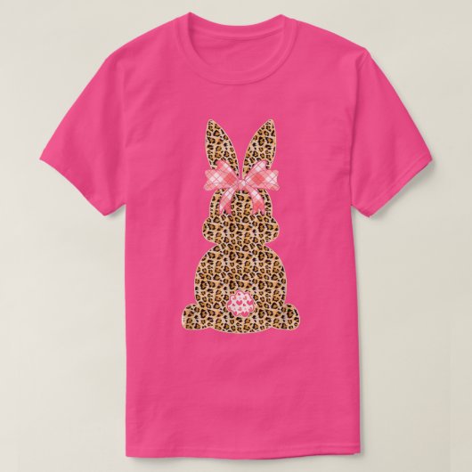 Happy Easter Leopard Bunny Rabbit T T-shirt (Design voorkant)