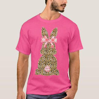 Happy Easter Leopard Bunny Rabbit T T-shirt