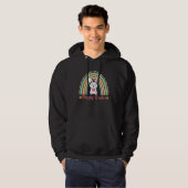 Happy Easter Leopard Rainbow Bunny Ears Eggs Hunti Hoodie (Voorkant volledig)