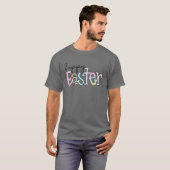 Happy Easter Leopard Watercolor Rainbow Easter Day T-shirt (Voorkant volledig)
