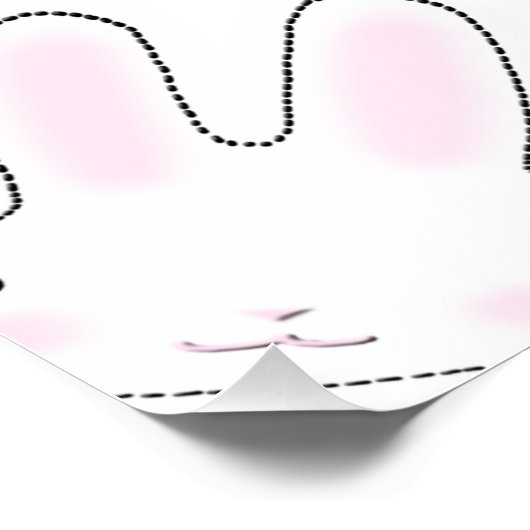 Happy Easter leuke bunny bunnies aangepaste tekst  Perfect Poster (Hoek)