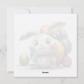 Happy Easter leuke bunny schilder Holiday Kaart (Achterkant)
