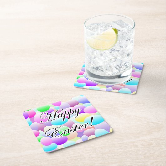 Happy Easter Light Kartonnen Onderzetters (Insitu)