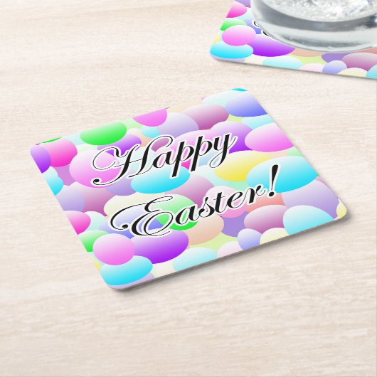 Happy Easter Light Kartonnen Onderzetters (Schuin)