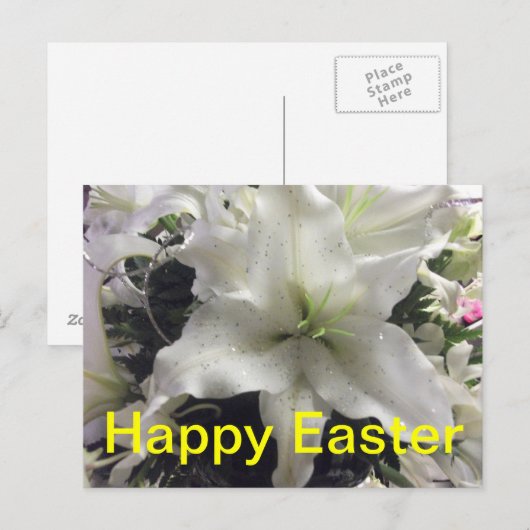 Happy Easter Lily Briefkaart (Voorkant / Achterkant)