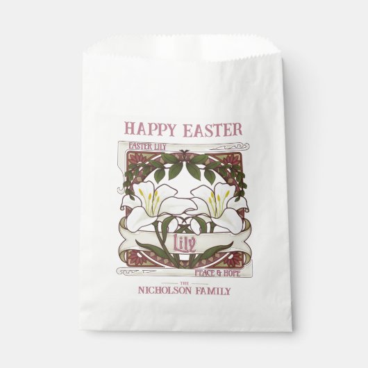 Happy Easter:  Lily gepersonaliseerd Bedankzakje (Voorkant)