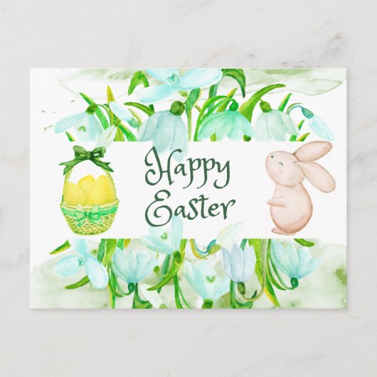 Happy Easter Lily van de Valley Flowers Briefkaart (Voorkant)