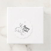 Happy Easter Line Art Bunny Rabbit Bewerkbare Labe Bedankjes Labels (In situ)