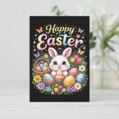 Happy Easter Little Bunny Bedankkaart (Staand voorkant)