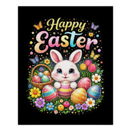 Happy Easter Little Bunny Perfect Poster