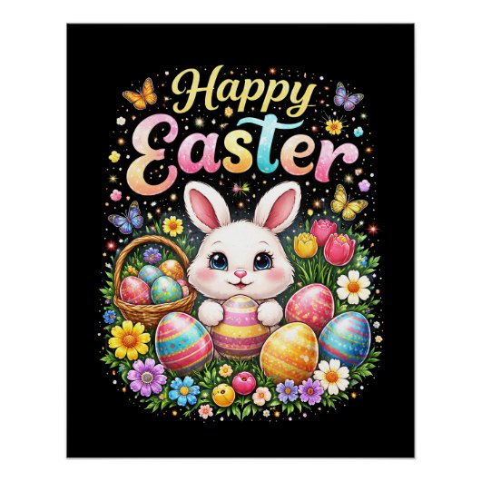 Happy Easter Little Bunny Perfect Poster (Voorkant)