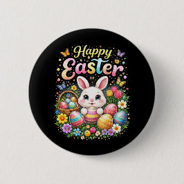 Happy Easter Little Bunny Ronde Button 5,7 Cm