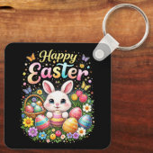 Happy Easter Little Bunny Sleutelhanger (Achterkant)