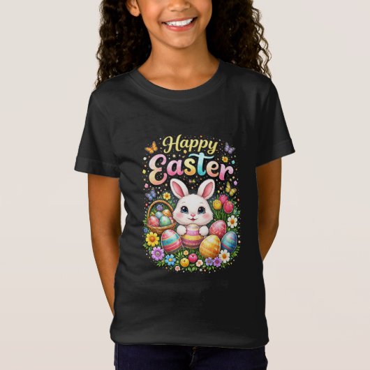 Happy Easter Little Bunny T-shirt (Voorkant)