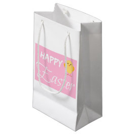 Happy Easter Little Chick Wit Kleine Cadeauzak Klein Cadeauzakje