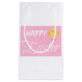 Happy Easter Little Chick Wit Kleine Cadeauzak Klein Cadeauzakje (Voorkant)