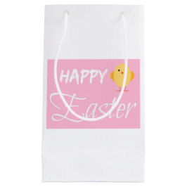 Happy Easter Little Chick Wit Kleine Cadeauzak Klein Cadeauzakje