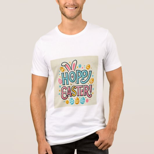 Happy Easter Logo T-Shirt – Vier het seizoen i (Voorkant)