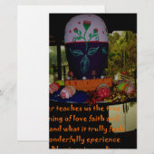 Happy Easter Love Faith and Hope wil Briefpapier (Voorkant / Achterkant)