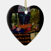 Happy Easter Love Faith and Hope wil Keramisch Ornament (Rechts)