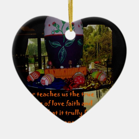 Happy Easter Love Faith and Hope wil Keramisch Ornament (Voorkant)