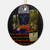 Happy Easter Love Faith and Hope wil Keramisch Ornament (Links)