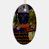 Happy Easter Love Faith and Hope wil Keramisch Ornament (Rechts)