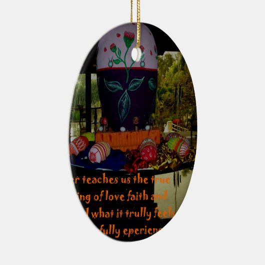 Happy Easter Love Faith and Hope wil Keramisch Ornament (Rechts)