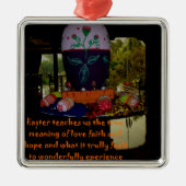 Happy Easter Love Faith and Hope wil Metalen Ornament (Voorkant)