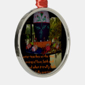 Happy Easter Love Faith and Hope wil Metalen Ornament (Rechts)