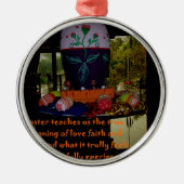 Happy Easter Love Faith and Hope wil Metalen Ornament (Voorkant)